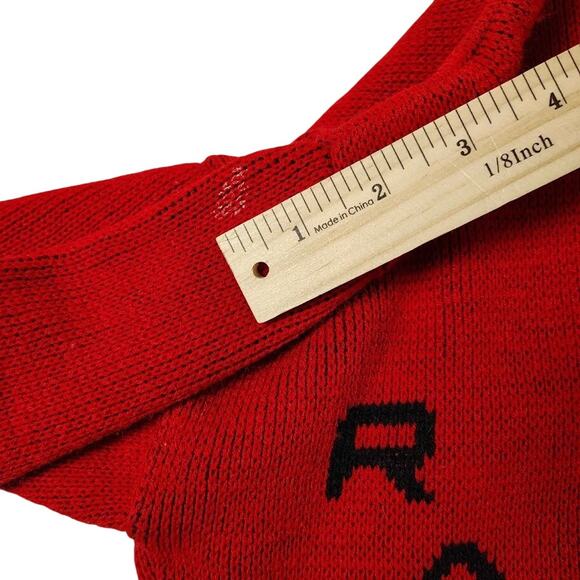 VTG Topsville Women's Red Floral Embroidered Sweater Size L **PLEASE READ** - Picture 16 of 16